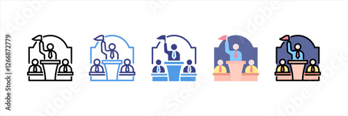 Executives Multistyle Icon Set
