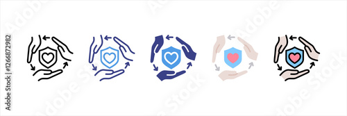 Social Security Multistyle Icon Set