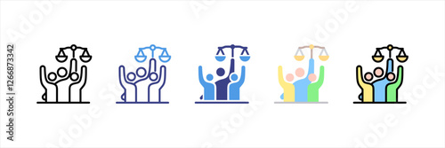 Civil Rights Multistyle Icon Set