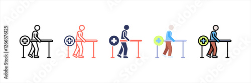 Physical Therapy Multistyle Icon Set