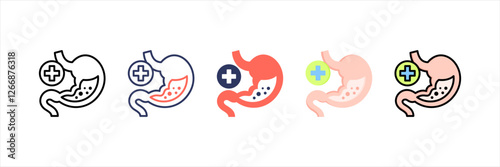 Gastroenterology Multistyle Icon Set