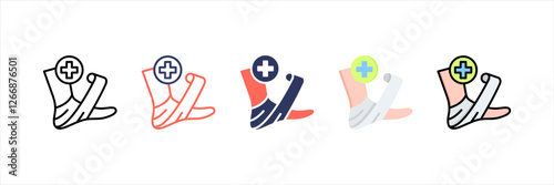 Wound Care Multistyle Icon Set