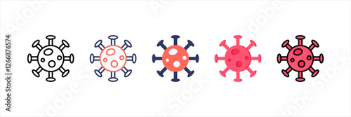 Infectious Disease Multistyle Icon Set
