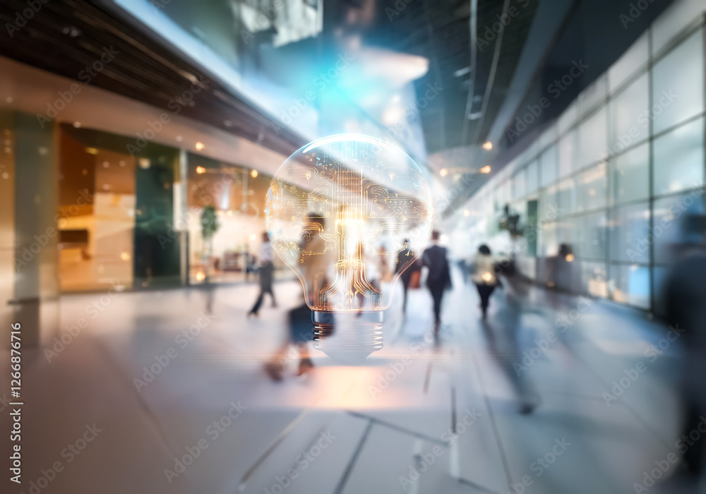 Blurred scene of a Hong Kong commercial building bustling with business activity. People are walking within the modern interior. Blurred scene of a Hong Kong commercial building bustling with business activity. People are walking within the modern interior.