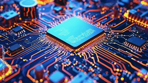Intricate circuit board, Powering future technologies and innovations