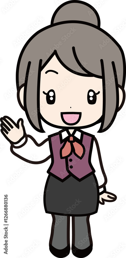 案内する女性 案内する女性