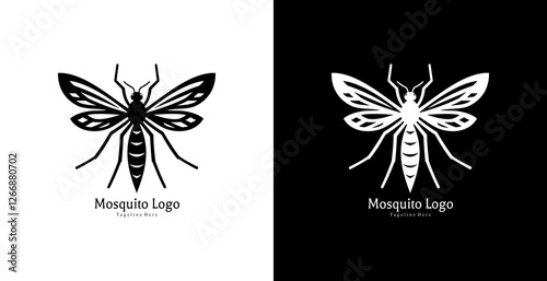mosquito shaped logo design and modern style