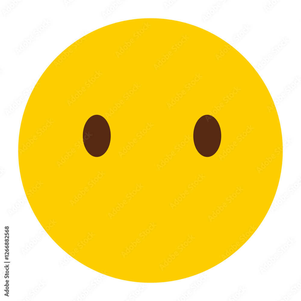 Face Without Mouth Icon - Minimalist Simple Icon Face Without Mouth Icon - Minimalist Simple Icon