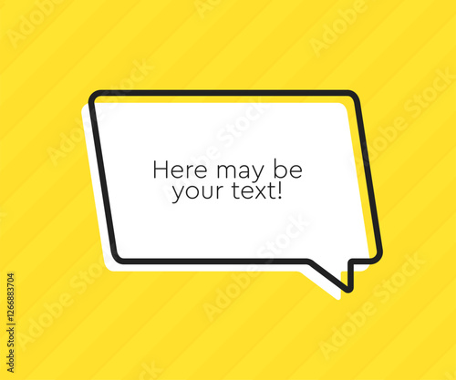 Speech bubble. Space for quote text, frame message