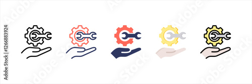 Service Multistyle Icon Set