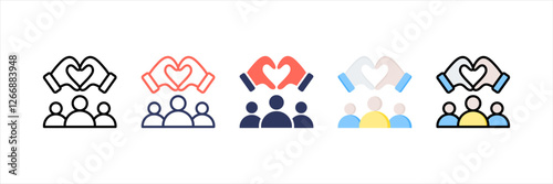 Human Resource Multistyle Icon Set
