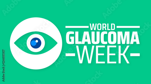 World glaucoma week background banner or poster design template. observed every year in March. Holiday concept. Use to any Template, card, poster, placard, template.