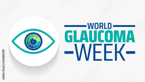 World glaucoma week background banner or poster design template. observed every year in March. Holiday concept. Use to any Template, card, poster, placard, template.
