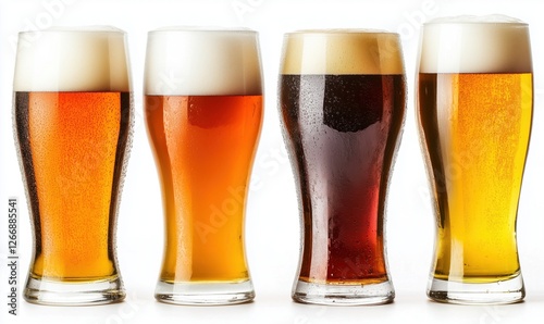 Wallpaper Mural Variety of Beer Glasses Featuring Different Beer Styles and Colors Torontodigital.ca