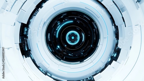 Abstract Futuristic Technology Circular Design