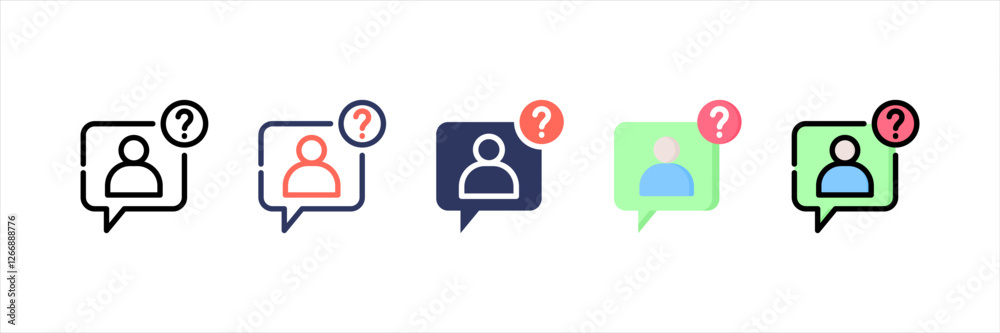 Question Multistyle Icon Set Question Multistyle Icon Set