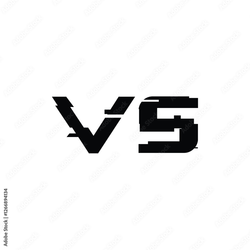 VS monogram logo design letter text name symbol monochrome logotype alphabet character simple logo
