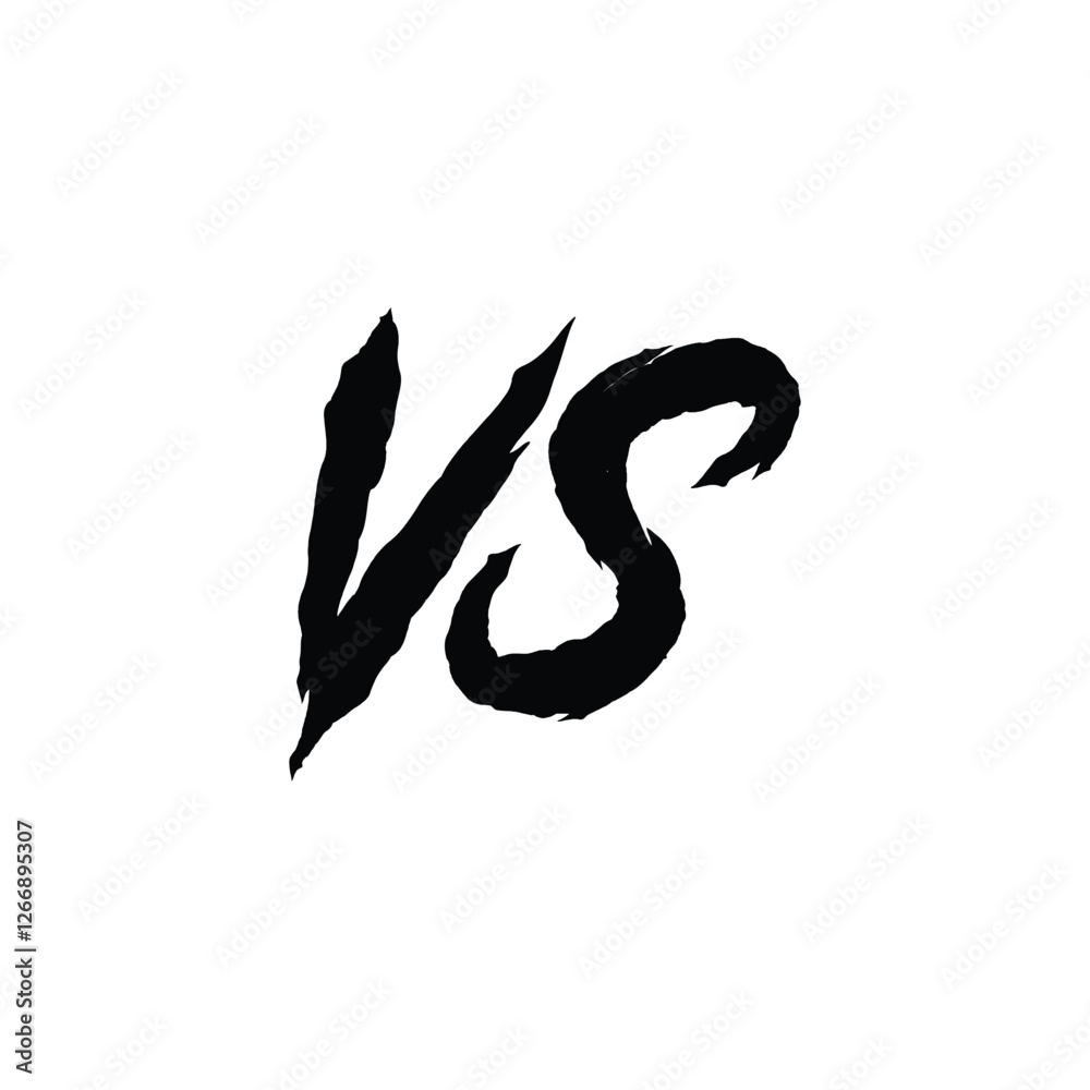 Fototapeta premium VS monogram logo design letter text name symbol monochrome logotype alphabet character simple logo