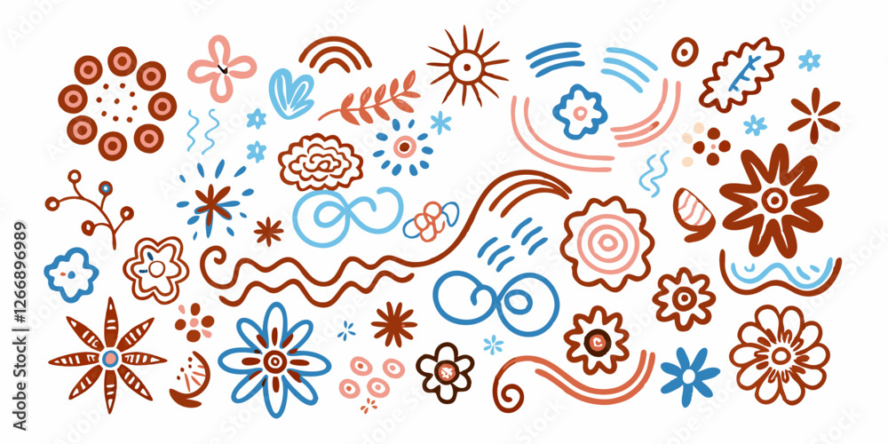 Fototapeta premium Floral Fantasia: A Kaleidoscope of Abstract Elegance