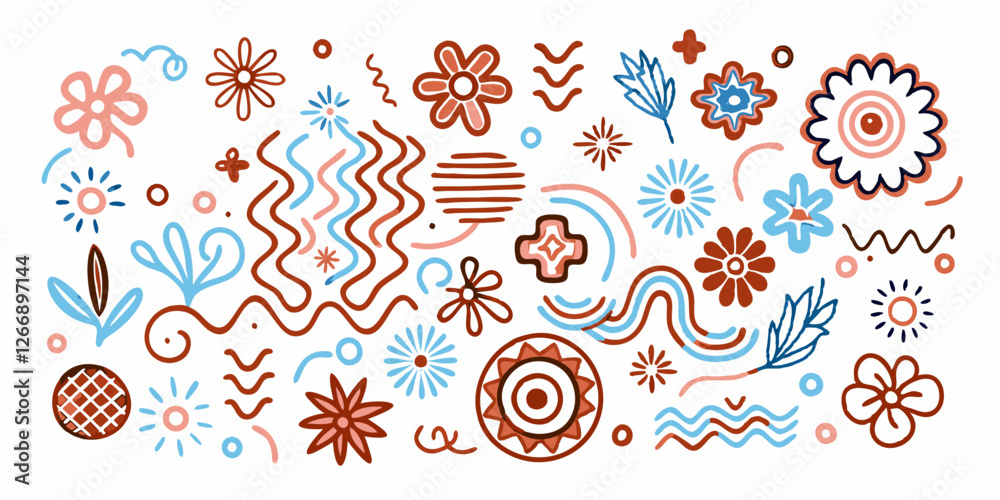 Fototapeta premium Floral Fantasia: A Kaleidoscope of Abstract Elegance