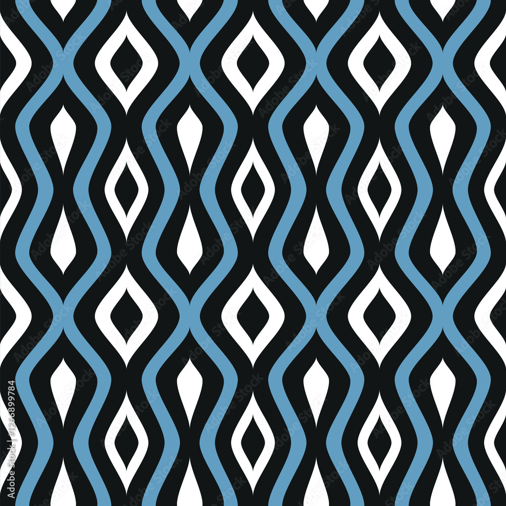 Seamless vector pattern. Modern and elegant abstract texture with ogival shapes. Repeating geometric tiles. Traditional ethnic design in a contemporary style. Decorative illustration. Seamless vector pattern. Modern and elegant abstract texture with ogival shapes. Repeating geometric tiles. Traditional ethnic design in a contemporary style. Decorative illustration.