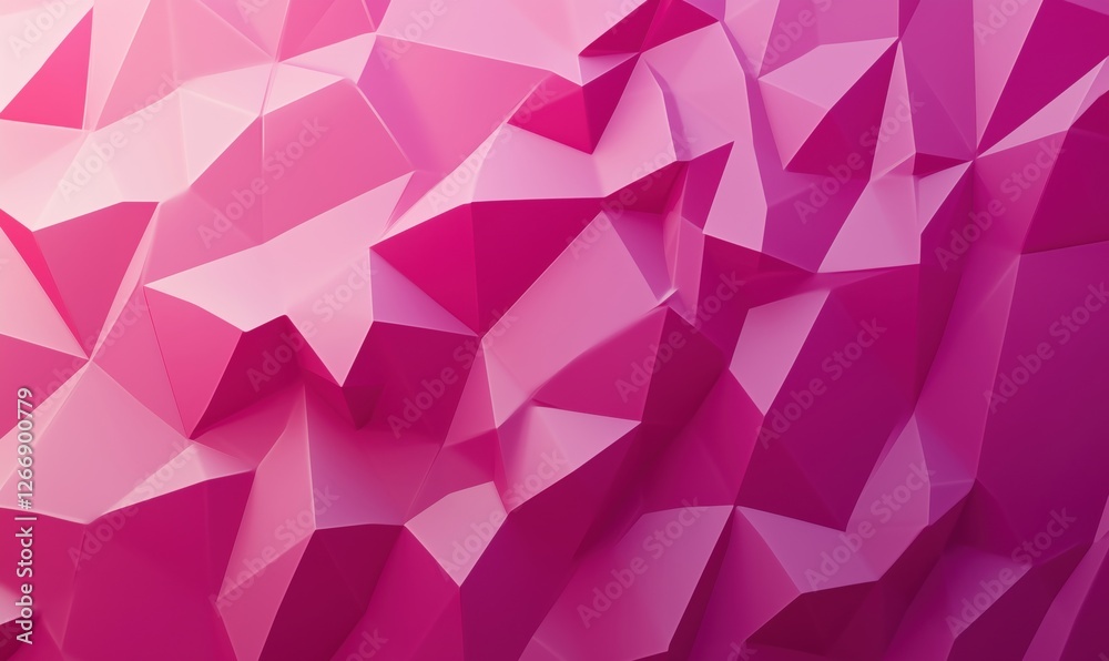 Abstract pink geometric background with 3D polygonal shapes and gradients Abstract pink geometric background with 3D polygonal shapes and gradients