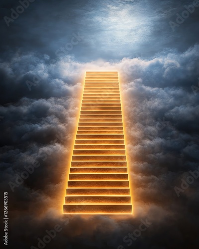 Stairway to enlightenment in the clouds.