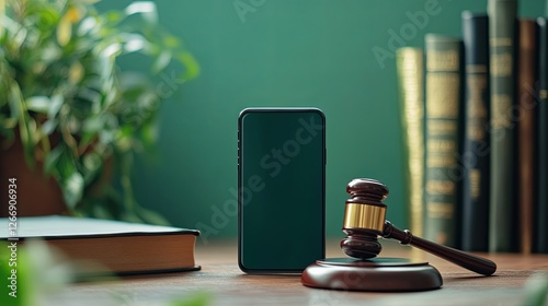 A legal advice app mockup displayed on a smartphone with clean UI elements. digital