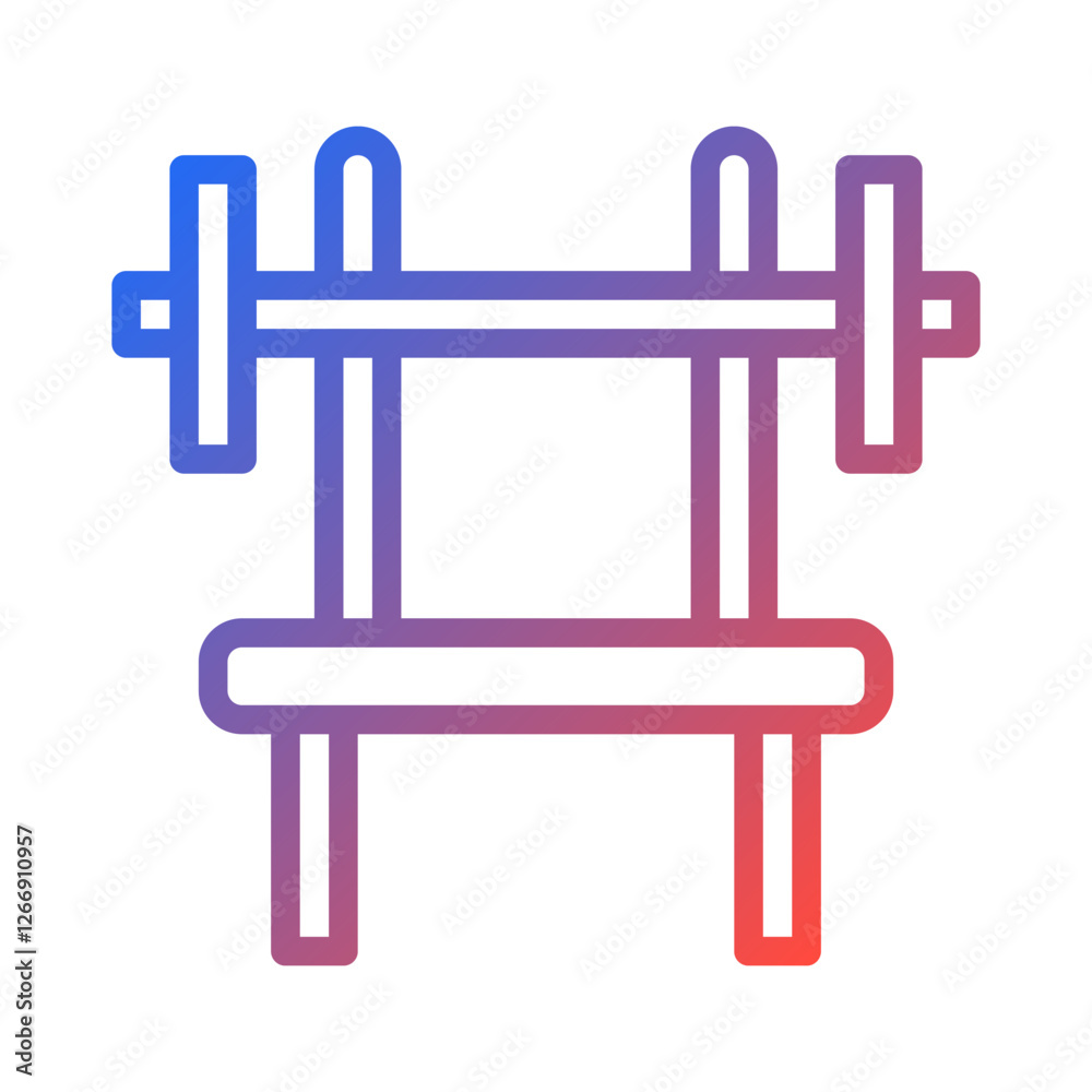 Gradient Gym Barbell Weightlifting Equipment Icon Gradient Gym Barbell Weightlifting Equipment Icon