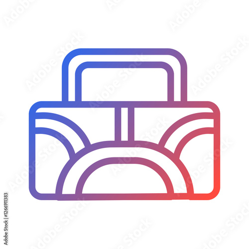 Gradient Travel Bag Minimalist Icon Graphic Art