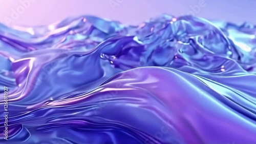 Hypnotic Purple Fluid Simulation with Shimmering Light Effects