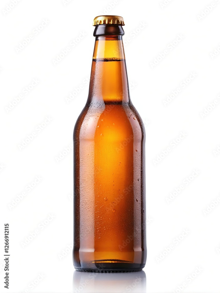 Amber Beer Bottle with Water Droplets - A close-up of an amber beer bottle with water droplets on it, ready to be opened and enjoyed.
Amber Beer Bottle with Water Droplets - A close-up of an amber beer bottle with water droplets on it, ready to be opened and enjoyed.