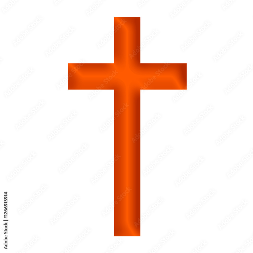 Orange 3D Holy Christian Cross in Different Styles | Christian Cross in Orange Color | Christian Faith, Catholic Religion Symbol Orange 3D Holy Christian Cross in Different Styles | Christian Cross in Orange Color | Christian Faith, Catholic Religion Symbol
