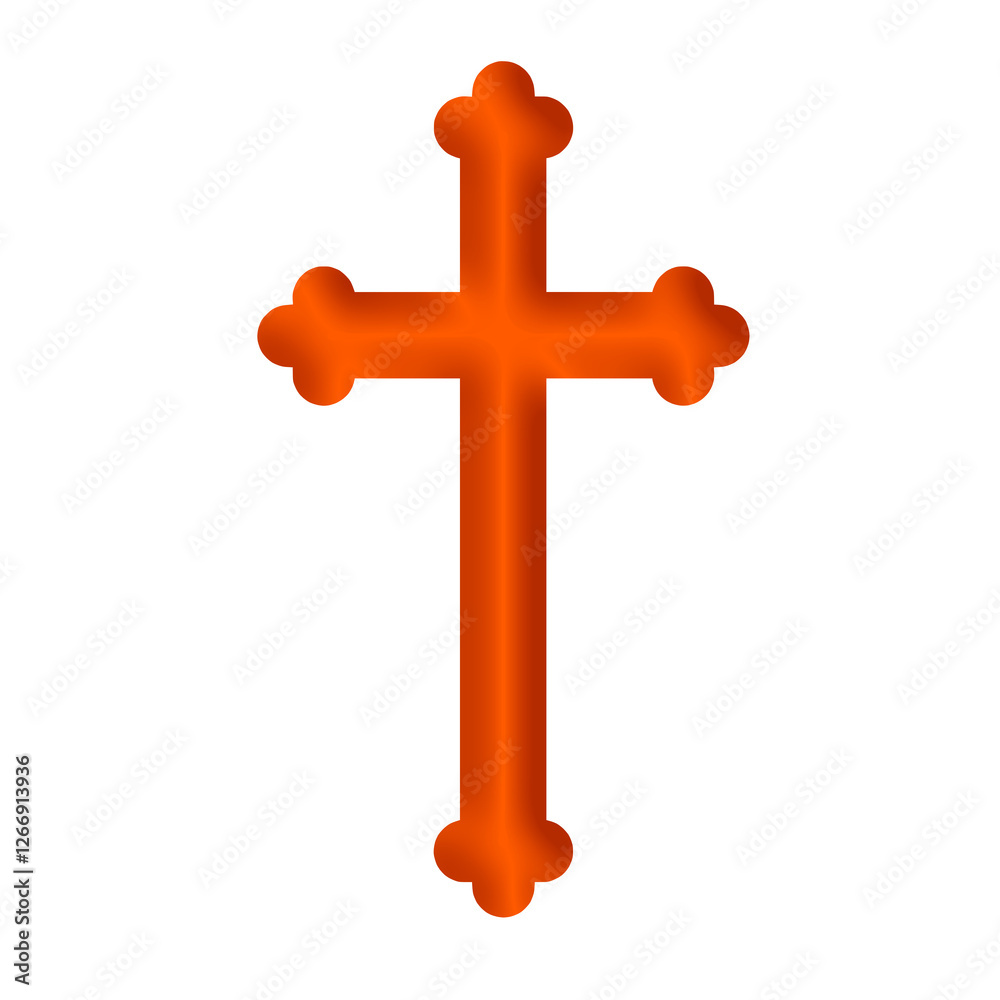 Orange 3D Holy Christian Cross in Different Styles | Christian Cross in Orange Color | Christian Faith, Catholic Religion Symbol Orange 3D Holy Christian Cross in Different Styles | Christian Cross in Orange Color | Christian Faith, Catholic Religion Symbol