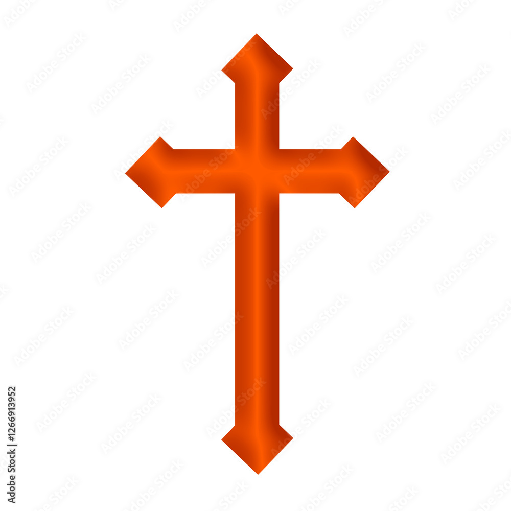 Orange 3D Holy Christian Cross in Different Styles | Christian Cross in Orange Color | Christian Faith, Catholic Religion Symbol Orange 3D Holy Christian Cross in Different Styles | Christian Cross in Orange Color | Christian Faith, Catholic Religion Symbol