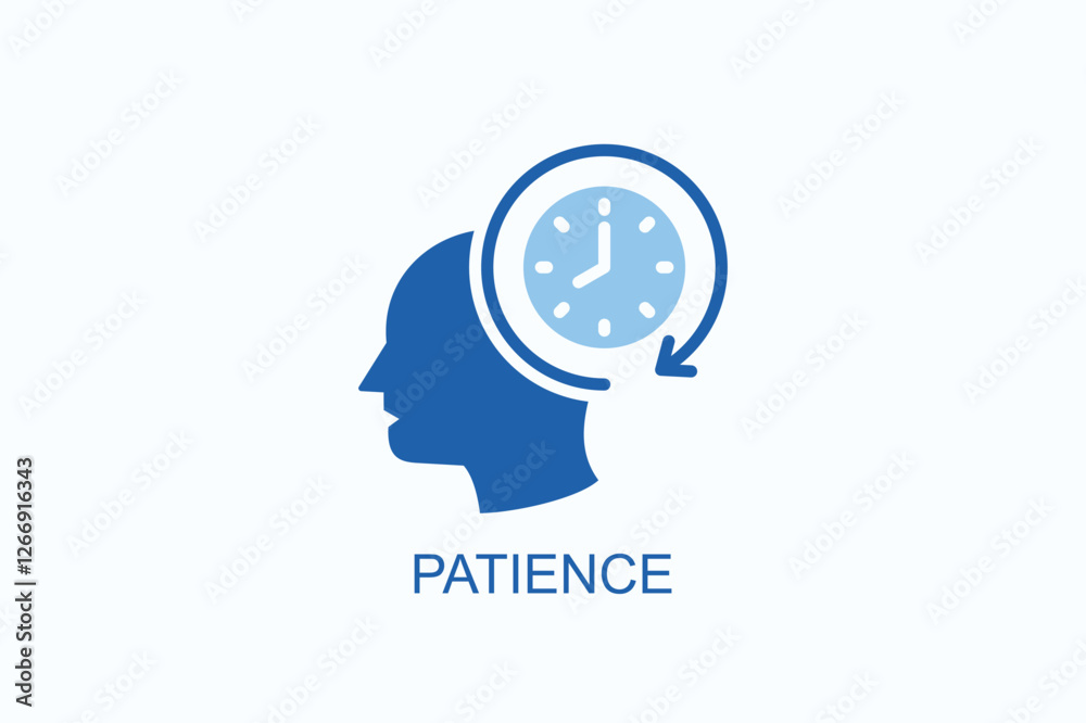 Patience Icon Or Logo Isolated Illustration Patience Icon Or Logo Isolated Illustration