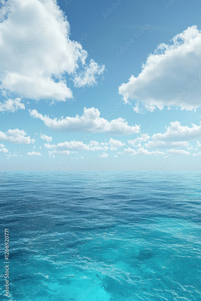 Obraz premium Serene Ocean and Sky Landscape