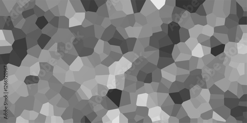Light gray and white Broken Stained Glass Background with White lines. Voronoi diagram background. eamless pattern with 3d shapes vector Vintage background. Geometric Retro tiles pattern. 