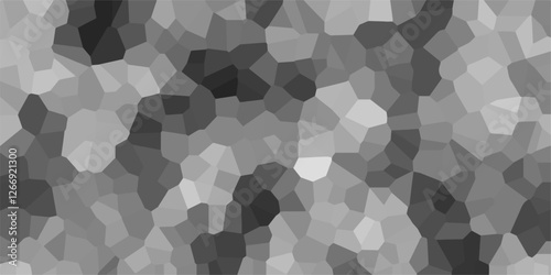 Light gray and white Broken Stained Glass Background with White lines. Voronoi diagram background. eamless pattern with 3d shapes vector Vintage background. Geometric Retro tiles pattern. 