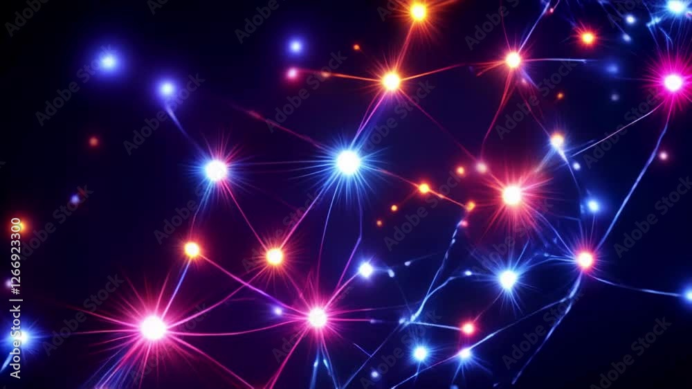 Colorful cosmic connections illuminate the night sky in a stunning display of light and energy Colorful cosmic connections illuminate the night sky in a stunning display of light and energy
