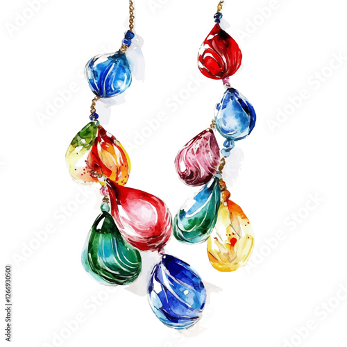 Murano glass necklaces showcase exquisite Italian craftsmanship.
