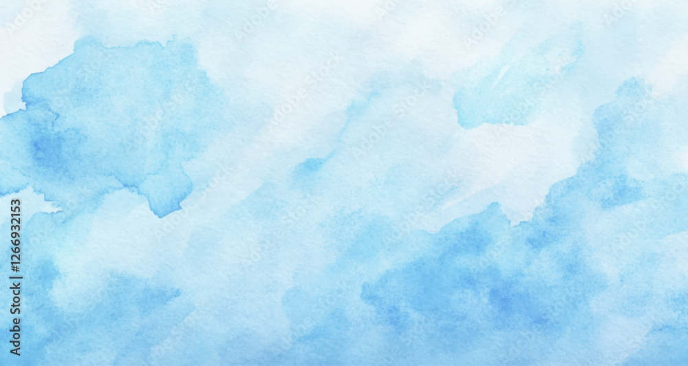 Fototapeta premium Abstract watercolor art background template. blue and white watercolor backdrop empty space for text, banner, presentation or product display graphic design