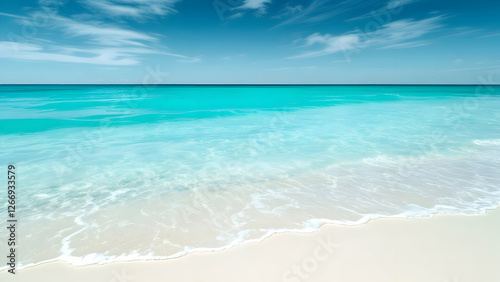 Tropical Waters – A smooth transition from deep teal to crystal-clear aqua, representing tropical beaches.