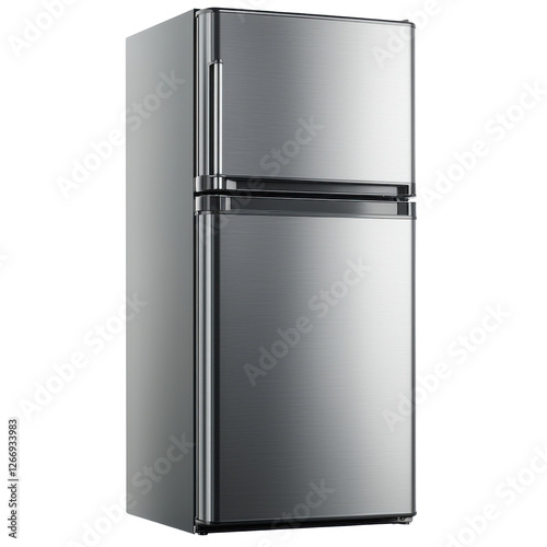 Refrigerator isolated on white background.