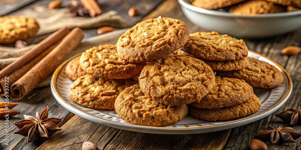 Drone captures tempting oatmeal cookies; a sweet, baked-good feast from the sky. Drone captures tempting oatmeal cookies; a sweet, baked-good feast from the sky.