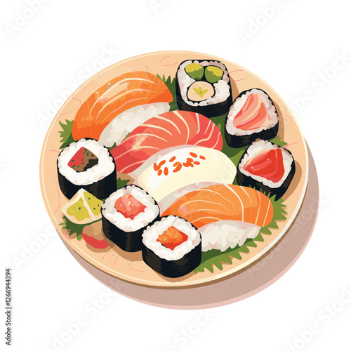 food, asian, restaurant, japanese, meal, delicious, sushi, cuisine, chinese, fresh, japan, rice, japanese food, japanese cuisine, smile, tasty, woman, illustration, man, gourmet, art, background, tabl