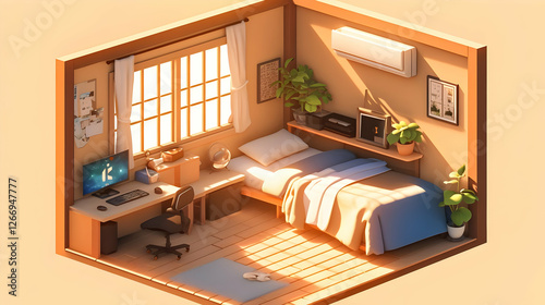 Luxurious Bedroom Interior Design with Comfortable Furniture and Natural Light