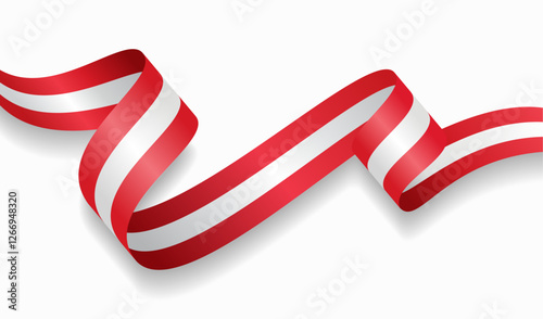 Austrian flag wavy abstract background. Vector illustration.