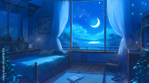 Luxury Anime Bedroom Interior Design with Modern Furniture and Elegant Lighting