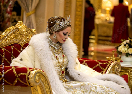 Lavish doll bathed in extravagance